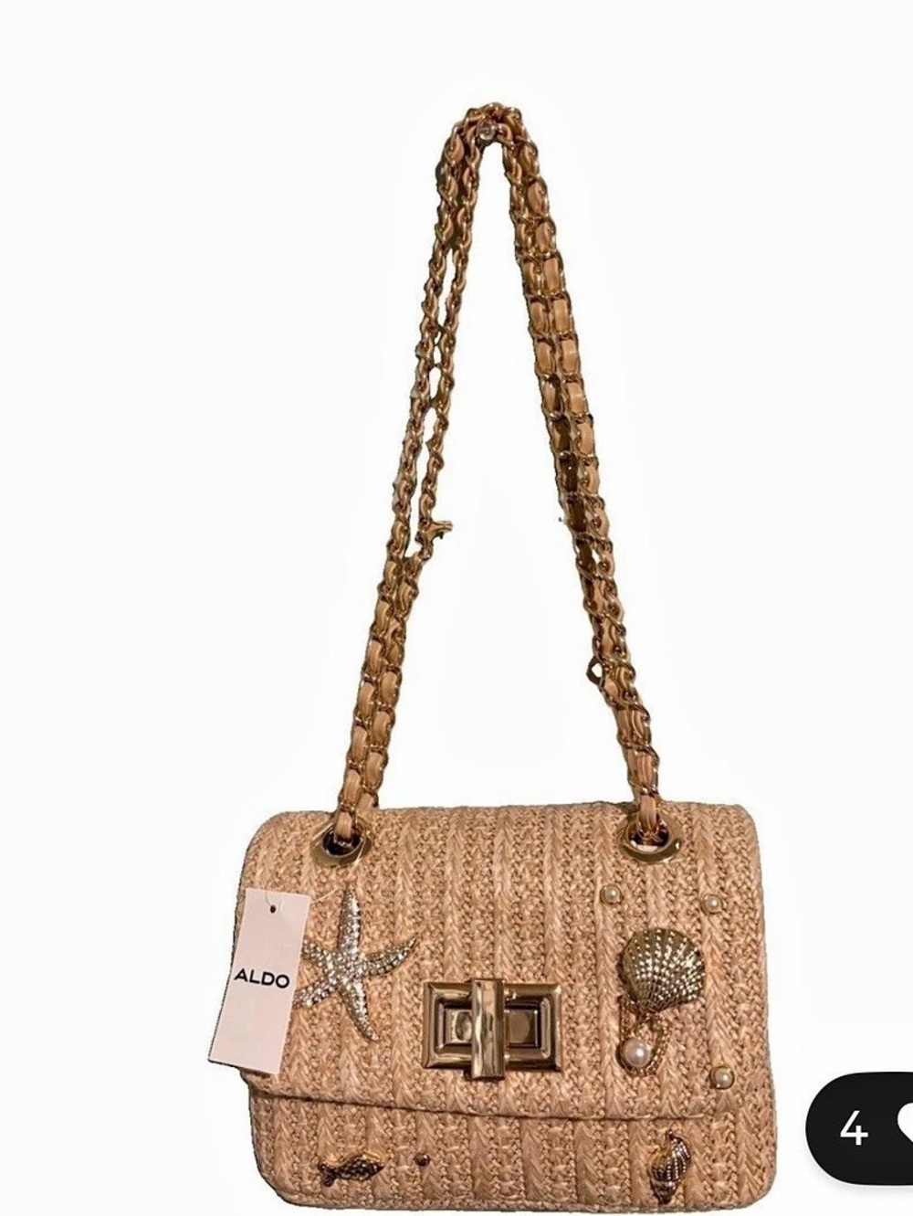 ALDO Seashellminiix Satchel Shoulder Bag Brown